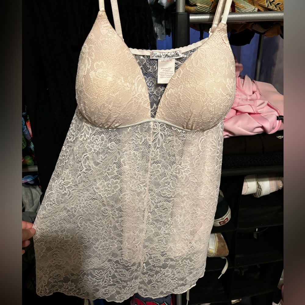 Baby pink nighty dress